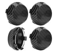 WYFZ 4 StüCk Nabenkappen für VW T6.1 California Transporter T7 Multivan, Auto Radnabendeckel Nabendeckel Set Staub- und Winddichte Reifendekoration Schwarz Glanz Silber,A-OD 60mm ID 56 mm