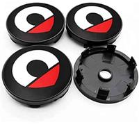 WYHHL Auto Nabendeckel 60mm für Smart Fortwo Forfour 453 451 450 60mm, Nabenkappen Radnabenkappen Radnabenabdeckung Ersatz Radnabendeckel Felgendeckel Zubehör,normal-Rot