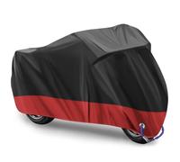 WYMKL Motorrad Abdeckplane für Sym MAXSYM TL500/TL508, Motorradgarage Motorradabdeckung Outdoor Abdeckplane Motorrad Motorradplane Abdeckung Winterfest,XXL-Red