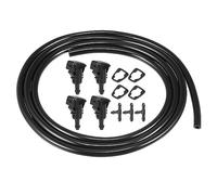 X AUTOHAUX 4 Stück Auto Vorne Scheibenwaschdüsen 15878745 Scheibenwaschanlage Schlauch, Wischwasserschlauch Reparaturset mit 1 Meter Schlauch