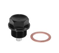 X AUTOHAUX Ölablassschraube mit Dichtring Magnet M18x1,5 Ölwanne Aluminiumlegierung Ablassschraube Schwarz