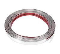 X AUTOHAUX Zierleiste Auto Chromleiste PVC Chrom 8mx20mm Zierleisten Selbstklebend Zierstreifen für Autokarosserie Türfenster Silber