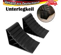 x2 Anhänger Keile Unterlegkeile Bremskeile Schwarz Auto Keil KFZ Auto Wohnwagen