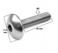 x6 Motorrad Verkleidungsschrauben Windschutzscheibe M5 x 20mm Silber