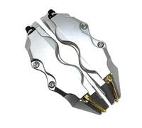 XATHKJOE 2 Stück Auto Bremssattel Abdeckung, für Mercedes-Benz GL 450 2008-2012 3D-Stil Bremssattel Abdeckungen,Bremssattelschutzabdeckung,L(28cm×7.5cm×6cm)-Silver