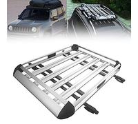 XDLYWUZIQ Dachgepäckträger Dachkorb Dachgepäckträger Tasche Dachgepäckträger Universal,dachbox Offroad zubehör Auto Gepäckkorb Auto Top-Gepäckhalter Träger SUV-Aufbewahrung,Silver-160X100cm