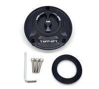 XEDLAMP for Yamaha, MT07 MT-07 FZ07 FZ-07 2014 2015 2016 CNC, Motorrad Tankdeckel Abdeckung Aluminium Keyless(Black and Black)