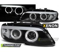 Xenon LED Angel Eyes Scheinwerfer für BMW X5 E53 03-06 schwarz