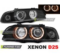 Xenon Upgrade Design Angel Eyes Scheinwerfer für BMW 5er E39 95-00 schwarz