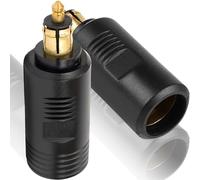 Xiatiaosann für DIN-auf-Zigarettenanzünder-Adapter 12V für DIN-Stecker und Euro-Buchse Zigarettenanzünder-Adapter, für BMW Motorradauto, europäisches Standardauto, LKW
