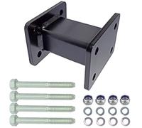 XIMPLIO Anhängerkupplung Verlängerung 125 mm Hakenverlängerung Adapter für AHK-Anschraubplatte Flanschkugel AHK 4 Loch 83x56 mm Lochabstand