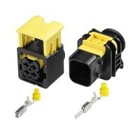 XIOKLM 1-20 Sets 4-poliger gelb-schwarzer Auto-IP67-Kfz-elektrischer männlich-weiblicher Steckverbinder 1-1418390-1 1-1703818-1(Female Male,20 Sets)