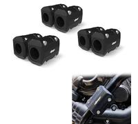 Xitomer 3 Paar 22 mm/25 mm/28 mm Motorrad-Motorschutz-Stoßstangenschutz, Sturzbügelschutz, Rahmenschieber (schwarz)
