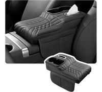 Xjjhyl Armlehnen Erhöhung Auto für Ford Mustang Mach-E 2020 2021 2022 2023 2024 2025 2026, Mittelkonsole Aufbewahrung Tasche mit Seitentaschen, Komfort Hochwertiges Leder,Black