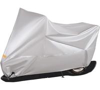 XJQHK Motorrad Abdeckplane für Harley Davidson Cruiser Sportster Fatboy, Oxford-Stoff Outdoor Wasserdicht Winddicht UV Beständiges Motorrad Schutzhülle,C-Silver