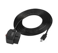 XMSJSIY OBD / OBD2 zu Micro USB Stromkabel für Dash Kamera OBDII Stromkabel Adapter Ladedraht 12.8V - 36V /11.6V - 36V zu 5V 3A Überwachung/Acc Mode - 3.5M / 11.48FT