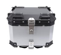 XNXYSMKJ Motorrad-Topcase, 36 l, robuste Aluminiumlegierung, universelle Motorrad-Heckbox mit Sicherheitsschloss, wasserdicht, multifunktional (Silver)