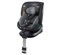 XOMAX G409 Kindersitz drehbar 360°, Standfuß, ISOFIX I mitwachsend I 0-36 kg, 0-12 Jahre, Gruppe 0+/1/2/3, 5-Punkt-Gurt, 3-Punkt-Gurt I Bezug waschbar I ECE R129 (Grau)