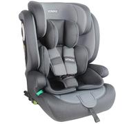 XOMAX LM238 Kindersitz mit ISOFIX I mitwachsend I 9-36 kg, 15 Monate - 12 Jahre, Gruppe 1/2/3 I 5-Punkt-Gurt und 3-Punkt-Gurt I Bezug abnehmbar und waschbar I ECE R129 I anthrazit-grau