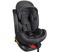 XOMAX XZ-16 Kindersitz drehbar 360° mit ISOFIX Liegefunktion mitwachsend 0-36 kg, 0-12 Jahre, Gruppe 0/1/2/3 I 5-Punkt-Gurt und 3-Punkt-Gurt Bezug abnehmbar, waschbarI ECE i-Size 129R (Schwarz)