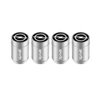 XRDSF 4 Stück Alu Ventilkappen Ventildeckel Set für Opel Crossland X 2017-2024, Metall Autoventil Kappe Reifenmarkierer Valve Cap für Stabilen Reifendruck,Silver