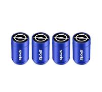 XRDSF 4 Stück Alu Ventilkappen Ventildeckel Set für Opel Crossland X 2017-2024, Metall Autoventil Kappe Reifenmarkierer Valve Cap für Stabilen Reifendruck,Blue