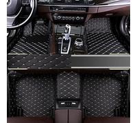 XSSJXMDJ Auto FußMatten für Cupra Born 2021-2024, PU Kunstleder wasserdichte Voll Auto Fussmatten ZubehöR,Black-Beige