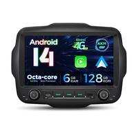 XTRONS Android 14 Autoradio für Jeep Renegade 2015-2020, 9” IPS Octa Core 6+128GB Autoradio mit Navi, integriertes 4G LTE Car Play Android Auto AKM DSP Bluetooth 5.0 WiFi Optional DAB OBD AHD Kamera