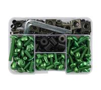 XWDPDNHHD Verkleidungsschrauben-Set Motorrad-Verkleidungsbolzen Für ZX6R ZX7R ZX9R ZX10R ZX12R ZX14R Für Versys 650 Für Ninja 650R 1000 Z750 Z1000 ZZR600 Schrauben(GRÜN)