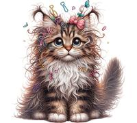 XXL 18X18 Autoaufkleber Entzückende Katze Aufkleber Wetterfester Vinyl Sticker