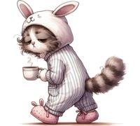 XXL 18X18 Autoaufkleber Lustiger Katzen Aufkleber Wetterfester Vinyl