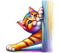 XXL 18X18 Autoaufkleber Yoga Katze Aufkleber Wetterfester Vinyl