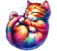 XXL 18X18 Autoaufkleber Yoga Katze Aufkleber Wetterfester Vinyl