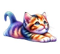 XXL 18X18 Autoaufkleber Yoga Katze Aufkleber Wetterfester Vinyl