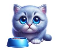 XXL 30X30 Autoaufkleber Blaue Katze Aufkleber