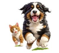 XXL 30X30 Autoaufkleber Hund und Katze Aufkleber