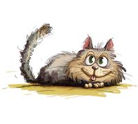 XXL 30X30 Autoaufkleber Schrullige Katze Aufkleber