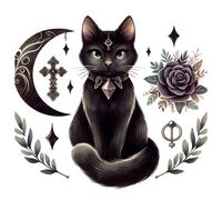 XXL 30X30 Autoaufkleber Schwarze Katze Aufkleber