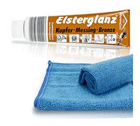 XXL Elsterglanz 150 ml inkl. 2 Mikrofasertücher Polierpaste 11 Sorten wählbar (Kupfer-Messing-Bronze-Polierpaste)