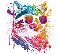 XXXL 50X50 cm Autoaufkleber Sticker Katzen Aufkleber