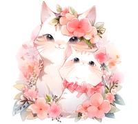 XXXL 50X50 cm Autoaufkleber Sticker Katzen Aufkleber