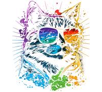 XXXL 60X60 cm Autoaufkleber Sticker Katzen Aufkleber