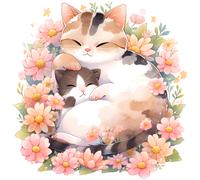 XXXL 60X60 cm Autoaufkleber Sticker Katzen Aufkleber