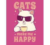 XXXL 60X60 cm Autoaufkleber Sticker Katzen Aufkleber