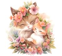 XXXL 60X60 cm Autoaufkleber Sticker Katzen Aufkleber