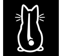 XYTAHDM Katzen Wischer Aufkleber, Cartoon Kätzchen Abziehbild, Auto Heck Fenster Aufkleber Dekor, Schwarz, Kunststoff