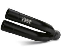 Y.048.LDGB - Auspufftopf Mivv DOUBLE GUN Schwarzer Edelstahl YAMAHA YZF R25