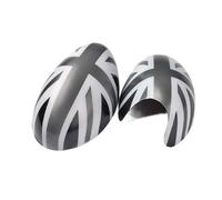 YaaGoo Außenspiegel Cover für MINI Cooper MK1 R50 R53 2000-2006 Linkslenker Union Jack Grau Spiegelkappen Set