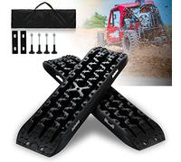 Yakimz 2x Anfahrhilfe Wohnmobil, Sandbleche Traktionsmatte Kunstoff Recovery Board Offroad Tracks mit Aufbewahrungstasche und Installationstool, 10T Last für Geländewagen Wohnmobil LKW PKW