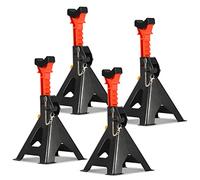 Yakimz Auto Unterstellböcke, Traglast 3000 kg Stützböcke, 285-430 mm Hubhöhe höhenverstellbar Wagenhebe, Automotive Wohnwagen Stützen, Mit Sicherung und Gummi Wohnwagen Stützbock (4er Set)